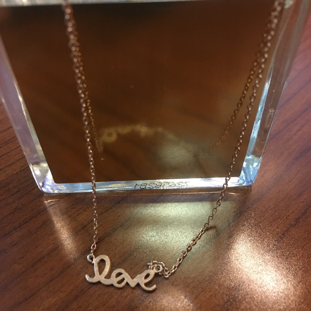 Dainty “love” necklace